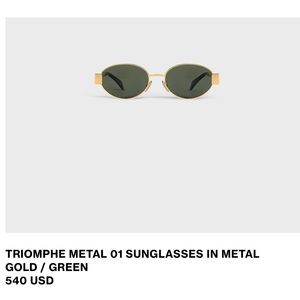 CELINE triomphe metal 01 sunglasses - NEW
